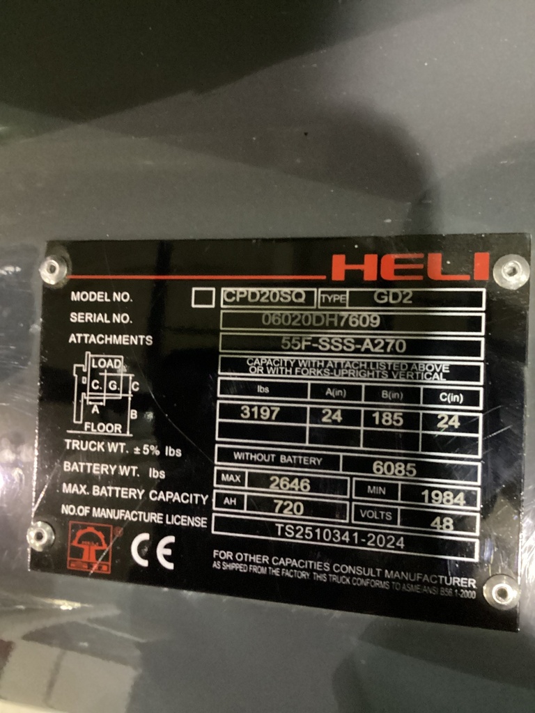 L-1829 - 2023 HELI 4000LBS