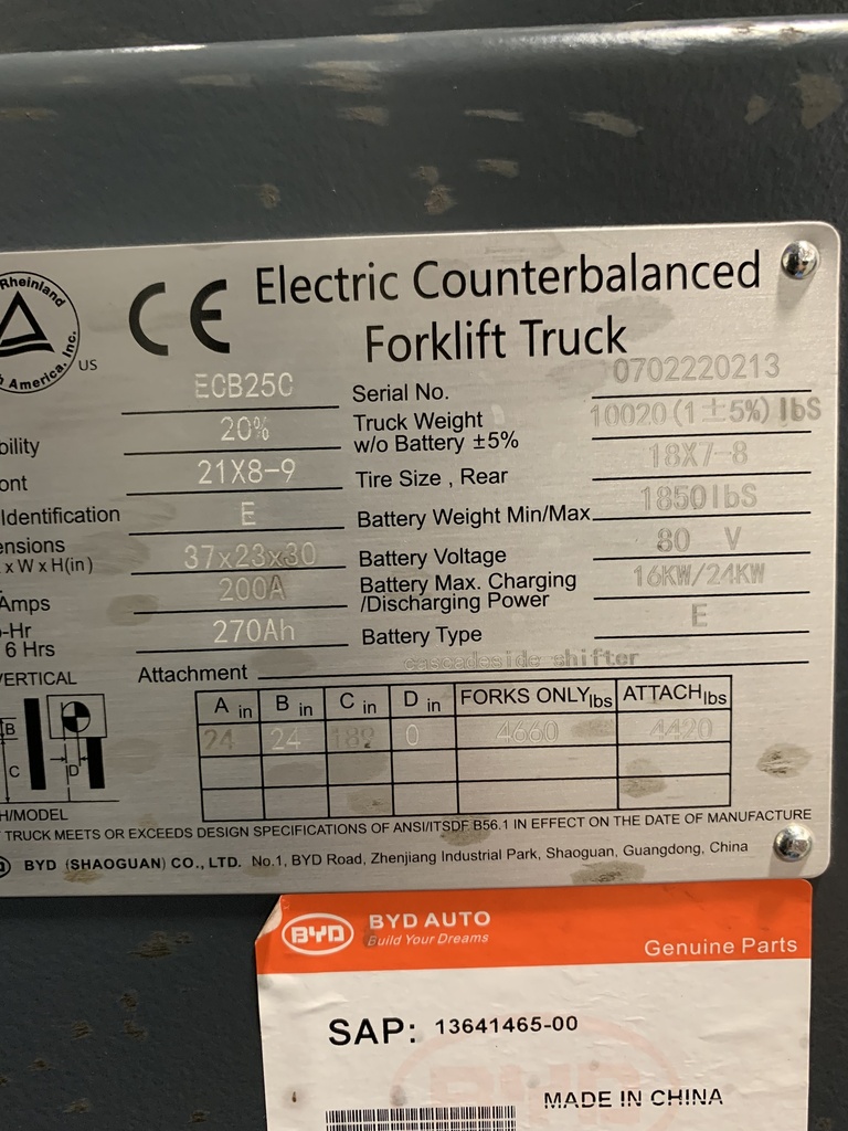 54348 - 2022 BYD 5000LBS