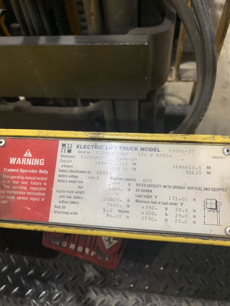 HYSTER E50XL-24 C108V19999P