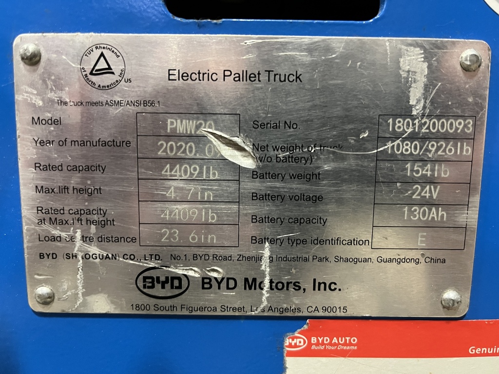 BYD PMW20 1801200093