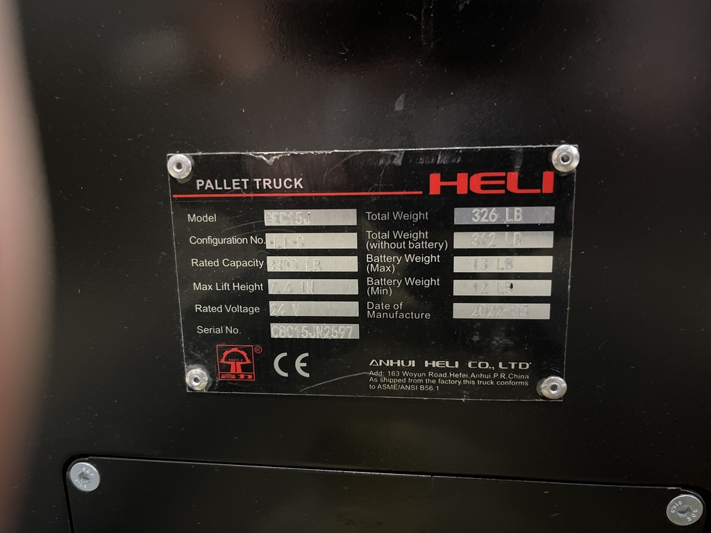 L-1741 - 2023 HELI 3300LBS