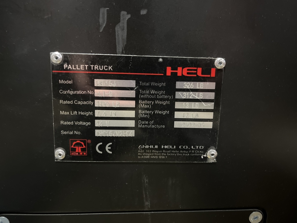 L-1738 - 2023 HELI 3300LBS