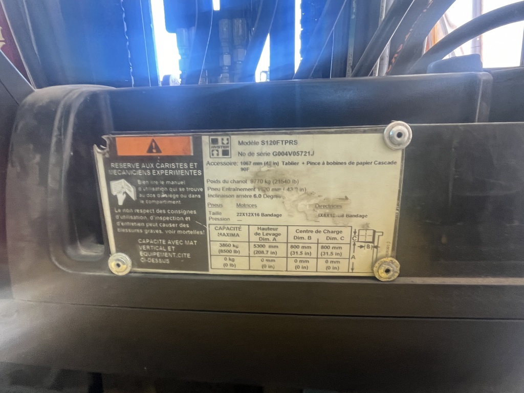 HYSTER S120FTPRS G004V05721J